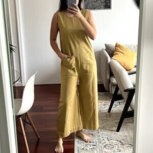 ilana kohn harry jumpsuit size XS 100% cotton mustard yellow